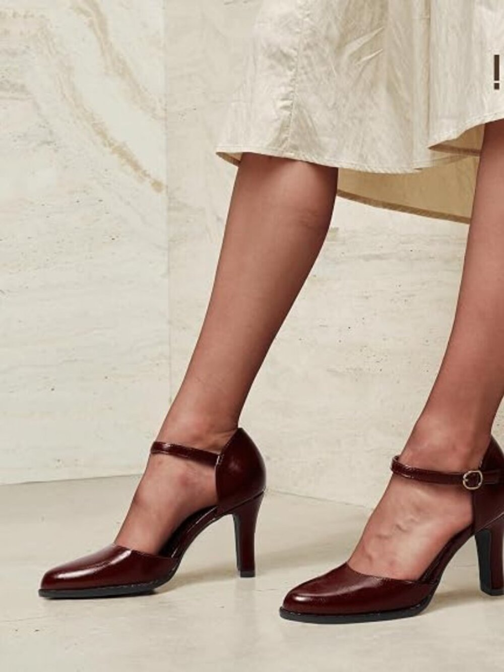 Toe Chunky High Heels Comfortable Dress Shoes for Women Pumps Vintage Heels Dres